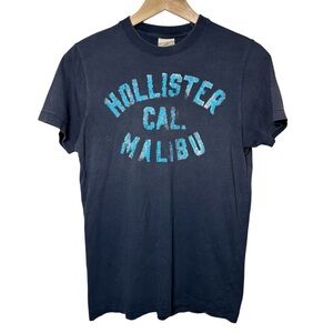 Vintage Y2K Hollister T-Shirt Top Women's Small Blue Logo Surf Preppy Malibu 90s